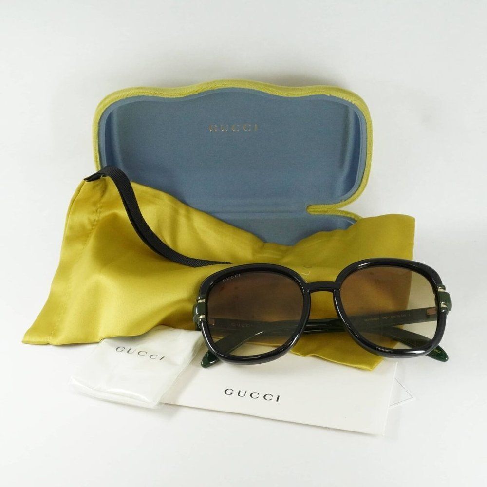 Gucci Women's Black Gradient Square Sunglasses GG1068SA